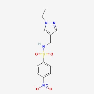 N-[(1-ethyl-1H-pyrazol-4-yl)methyl]-4-nitrobenzenesulfonamide