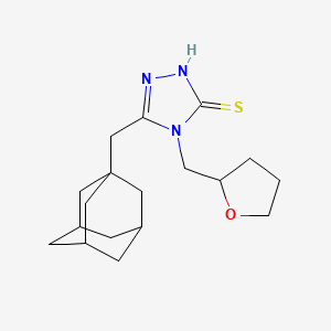 5-(1-adamantylmethyl)-4-(tetrahydro-2-furanylmethyl)-4H-1,2,4-triazole-3-thiol