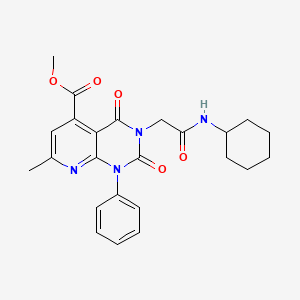 molecular formula C24H26N4O5 B4818454 methyl 3-[2-(cyclohexylamino)-2-oxoethyl]-7-methyl-2,4-dioxo-1-phenyl-1,2,3,4-tetrahydropyrido[2,3-d]pyrimidine-5-carboxylate 