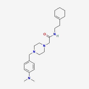 molecular formula C23H36N4O B4818470 N-[2-(1-cyclohexen-1-yl)ethyl]-2-{4-[4-(dimethylamino)benzyl]-1-piperazinyl}acetamide 