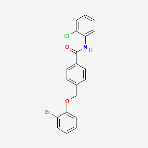 molecular formula C20H15BrClNO2 B4818482 4-[(2-bromophenoxy)methyl]-N-(2-chlorophenyl)benzamide 