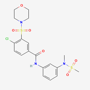 4-chloro-N-{3-[methyl(methylsulfonyl)amino]phenyl}-3-(4-morpholinylsulfonyl)benzamide
