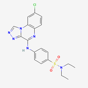 4-[(8-chloro[1,2,4]triazolo[4,3-a]quinoxalin-4-yl)amino]-N,N-diethylbenzenesulfonamide