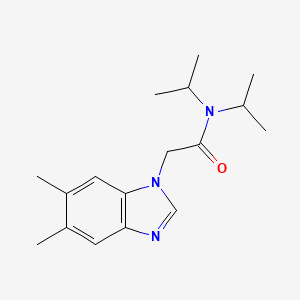 molecular formula C17H25N3O B4818510 2-(5,6-dimethyl-1H-benzimidazol-1-yl)-N,N-diisopropylacetamide 