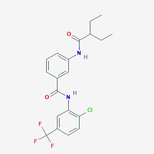 molecular formula C20H20ClF3N2O2 B4818550 N-[2-chloro-5-(trifluoromethyl)phenyl]-3-[(2-ethylbutanoyl)amino]benzamide 