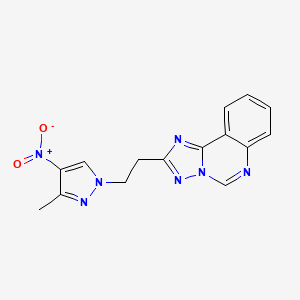 molecular formula C15H13N7O2 B4818565 2-[2-(3-methyl-4-nitro-1H-pyrazol-1-yl)ethyl][1,2,4]triazolo[1,5-c]quinazoline 
