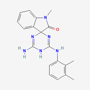 molecular formula C19H20N6O B4818601 4'-amino-6'-[(2,3-dimethylphenyl)amino]-1-methyl-5'H-spiro[indole-3,2'-[1,3,5]triazin]-2(1H)-one 