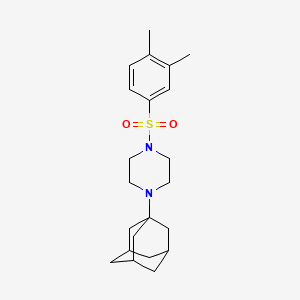 molecular formula C22H32N2O2S B4818607 1-(1-adamantyl)-4-[(3,4-dimethylphenyl)sulfonyl]piperazine 