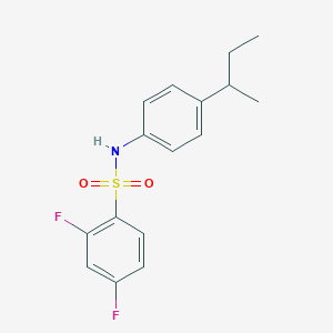 molecular formula C16H17F2NO2S B4818615 N-(4-sec-butylphenyl)-2,4-difluorobenzenesulfonamide 