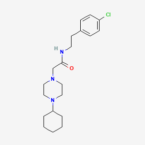 N-[2-(4-chlorophenyl)ethyl]-2-(4-cyclohexyl-1-piperazinyl)acetamide