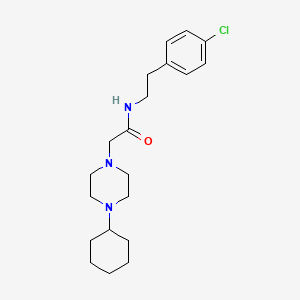 molecular formula C20H30ClN3O B4818618 N-[2-(4-chlorophenyl)ethyl]-2-(4-cyclohexyl-1-piperazinyl)acetamide 