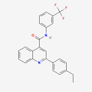 2-(4-ethylphenyl)-N-[3-(trifluoromethyl)phenyl]-4-quinolinecarboxamide