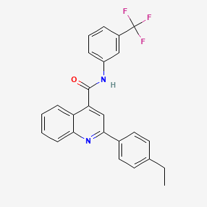 molecular formula C25H19F3N2O B4818625 2-(4-ethylphenyl)-N-[3-(trifluoromethyl)phenyl]-4-quinolinecarboxamide 