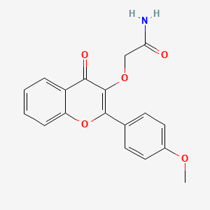 molecular formula C18H15NO5 B4818651 2-{[2-(4-methoxyphenyl)-4-oxo-4H-chromen-3-yl]oxy}acetamide 