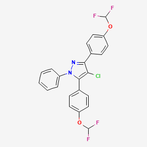 4-chloro-3,5-bis[4-(difluoromethoxy)phenyl]-1-phenyl-1H-pyrazole