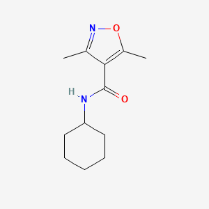 molecular formula C12H18N2O2 B4818697 N-cyclohexyl-3,5-dimethyl-4-isoxazolecarboxamide 