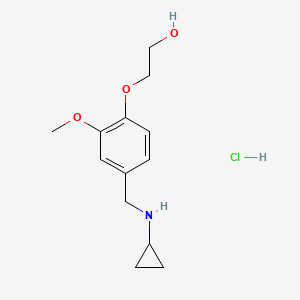 molecular formula C13H20ClNO3 B4818720 2-{4-[(cyclopropylamino)methyl]-2-methoxyphenoxy}ethanol hydrochloride 