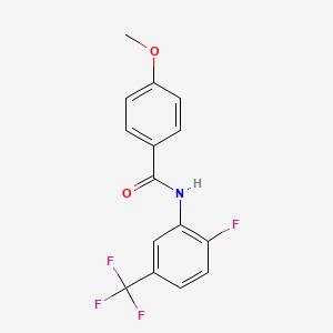 molecular formula C15H11F4NO2 B4818725 N-[2-fluoro-5-(trifluoromethyl)phenyl]-4-methoxybenzamide 