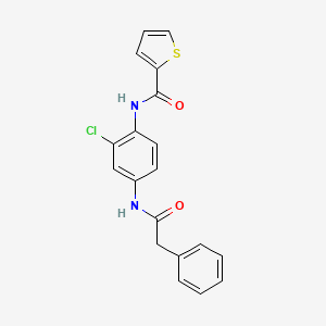 molecular formula C19H15ClN2O2S B4818737 N-{2-chloro-4-[(phenylacetyl)amino]phenyl}-2-thiophenecarboxamide 
