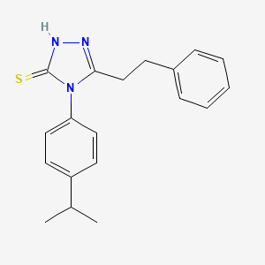 4-(4-isopropylphenyl)-5-(2-phenylethyl)-4H-1,2,4-triazole-3-thiol