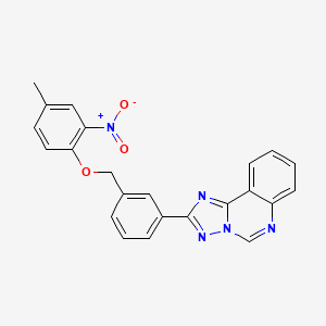 molecular formula C23H17N5O3 B4818750 2-{3-[(4-methyl-2-nitrophenoxy)methyl]phenyl}[1,2,4]triazolo[1,5-c]quinazoline 