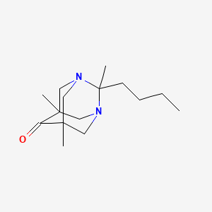 2-butyl-2,5,7-trimethyl-1,3-diazatricyclo[3.3.1.1~3,7~]decan-6-one