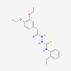 molecular formula C21H27N3O3S B4818779 2-[2-(3,4-DIETHOXYPHENYL)ACETYL]-N-(2-ETHYLPHENYL)-1-HYDRAZINECARBOTHIOAMIDE 