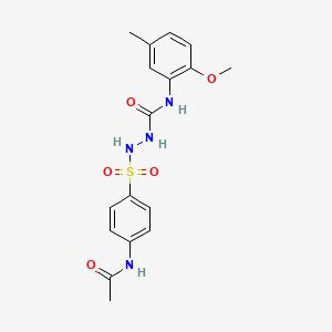 molecular formula C17H20N4O5S B4818780 2-{[4-(acetylamino)phenyl]sulfonyl}-N-(2-methoxy-5-methylphenyl)hydrazinecarboxamide 