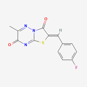 molecular formula C13H8FN3O2S B4818789 2-(4-fluorobenzylidene)-6-methyl-7H-[1,3]thiazolo[3,2-b][1,2,4]triazine-3,7(2H)-dione 