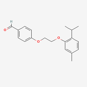 molecular formula C19H22O3 B4818810 4-[2-(2-isopropyl-5-methylphenoxy)ethoxy]benzaldehyde 