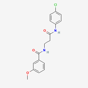 molecular formula C17H17ClN2O3 B4818823 N-{3-[(4-chlorophenyl)amino]-3-oxopropyl}-3-methoxybenzamide 