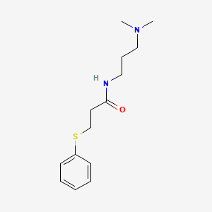 molecular formula C14H22N2OS B4818846 N-[3-(dimethylamino)propyl]-3-(phenylthio)propanamide 