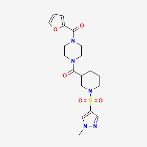 molecular formula C19H25N5O5S B4818860 [4-(2-FURYLCARBONYL)PIPERAZINO]{1-[(1-METHYL-1H-PYRAZOL-4-YL)SULFONYL]-3-PIPERIDYL}METHANONE 