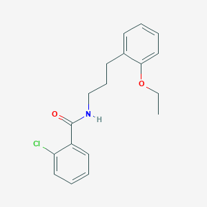 molecular formula C18H20ClNO2 B4818875 2-chloro-N-[3-(2-ethoxyphenyl)propyl]benzamide 