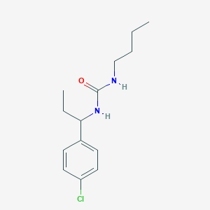 molecular formula C14H21ClN2O B4818918 N-butyl-N'-[1-(4-chlorophenyl)propyl]urea 