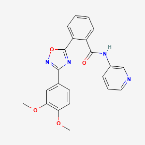 molecular formula C22H18N4O4 B4818924 2-[3-(3,4-dimethoxyphenyl)-1,2,4-oxadiazol-5-yl]-N-3-pyridinylbenzamide 