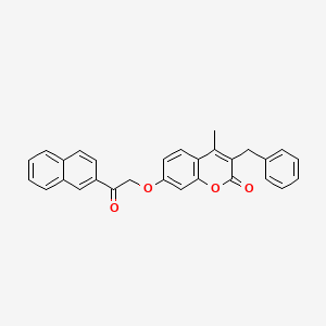 molecular formula C29H22O4 B4818929 3-benzyl-4-methyl-7-[2-(2-naphthyl)-2-oxoethoxy]-2H-chromen-2-one 