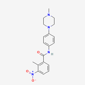 molecular formula C19H22N4O3 B4818945 2-methyl-N-[4-(4-methyl-1-piperazinyl)phenyl]-3-nitrobenzamide 