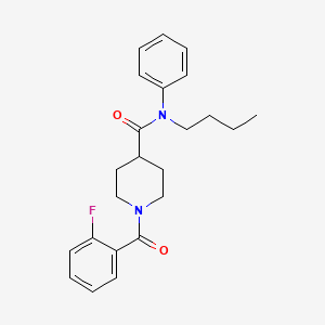 molecular formula C23H27FN2O2 B4818975 N-butyl-1-(2-fluorobenzoyl)-N-phenyl-4-piperidinecarboxamide 