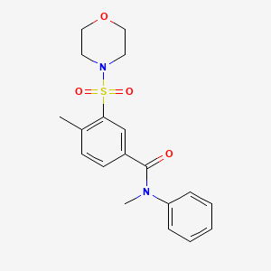 molecular formula C19H22N2O4S B4818980 N,4-dimethyl-3-(4-morpholinylsulfonyl)-N-phenylbenzamide 