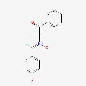 molecular formula C17H16FNO2 B4819012 2-[(4-fluorobenzylidene)(oxido)amino]-2-methyl-1-phenyl-1-propanone 