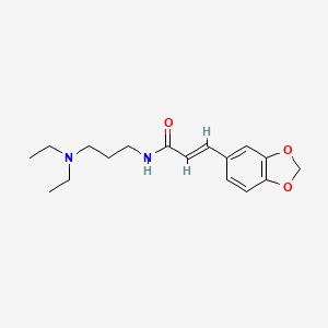 3-(1,3-benzodioxol-5-yl)-N-[3-(diethylamino)propyl]acrylamide