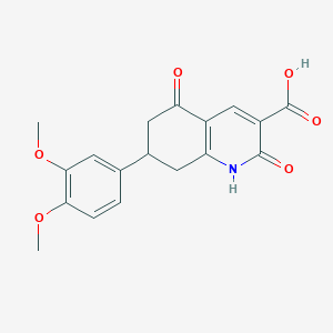 7-(3,4-dimethoxyphenyl)-2,5-dioxo-1,2,5,6,7,8-hexahydro-3-quinolinecarboxylic acid