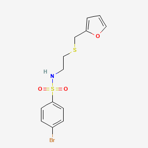 molecular formula C13H14BrNO3S2 B4819052 4-bromo-N-{2-[(2-furylmethyl)thio]ethyl}benzenesulfonamide 