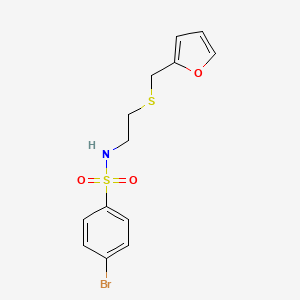 molecular formula C13H14BrNO3S2 B4819052 4-bromo-N-{2-[(furan-2-ylmethyl)sulfanyl]ethyl}benzenesulfonamide 