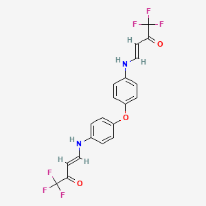 molecular formula C20H14F6N2O3 B4819060 4,4'-[oxybis(4,1-phenyleneimino)]bis(1,1,1-trifluoro-3-buten-2-one) 