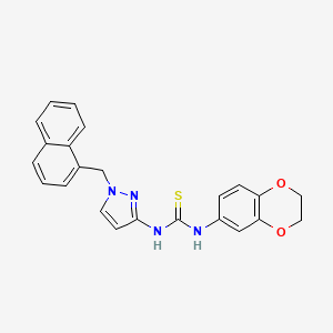 molecular formula C23H20N4O2S B4819070 N-(2,3-dihydro-1,4-benzodioxin-6-yl)-N'-[1-(1-naphthylmethyl)-1H-pyrazol-3-yl]thiourea 
