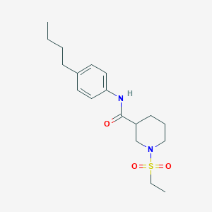 molecular formula C18H28N2O3S B4819074 N-(4-butylphenyl)-1-(ethylsulfonyl)-3-piperidinecarboxamide 