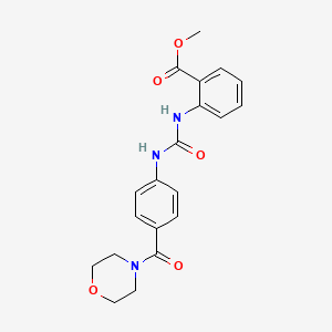 molecular formula C20H21N3O5 B4819086 methyl 2-[({[4-(4-morpholinylcarbonyl)phenyl]amino}carbonyl)amino]benzoate 
