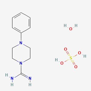 molecular formula C11H20N4O5S B4819100 4-phenyl-1-piperazinecarboximidamide sulfate hydrate 